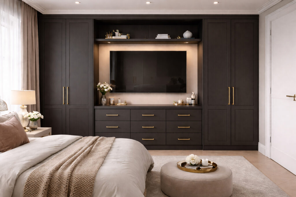 Fitted Wardrobe with TV Space