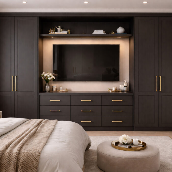 Fitted Wardrobe with TV Space