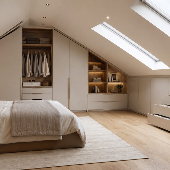 fitted wardrobes for sloping ceilings​