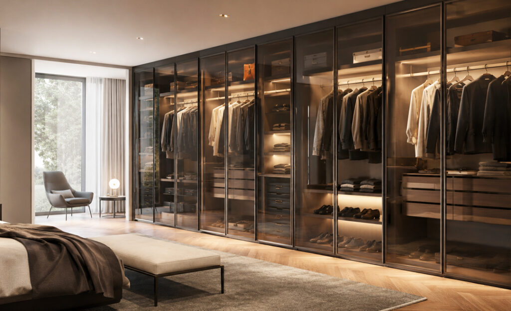 Glass door wardrobes