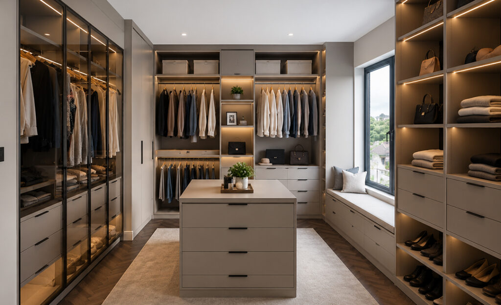 small walk in wardrobe london
