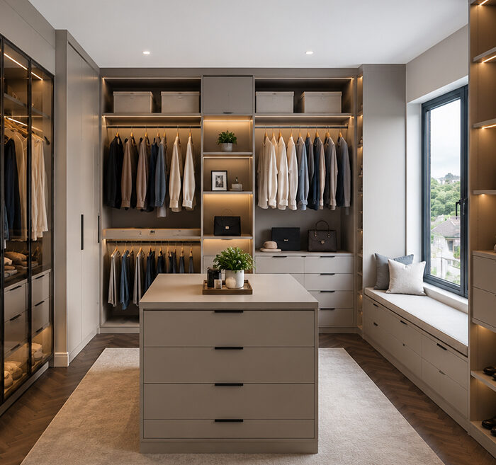 small walk in wardrobe london