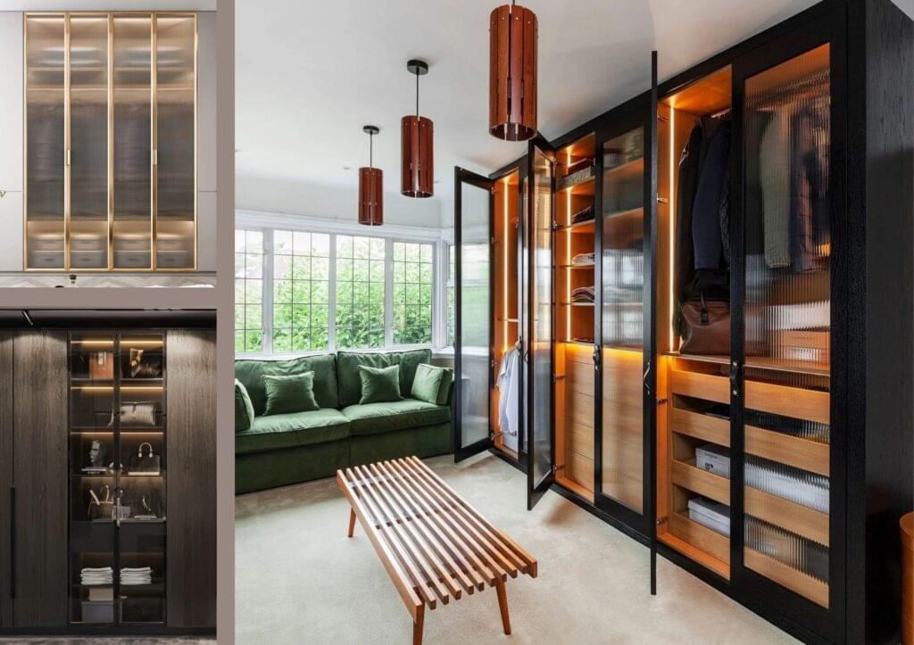 Fitted Glass door wardrobe